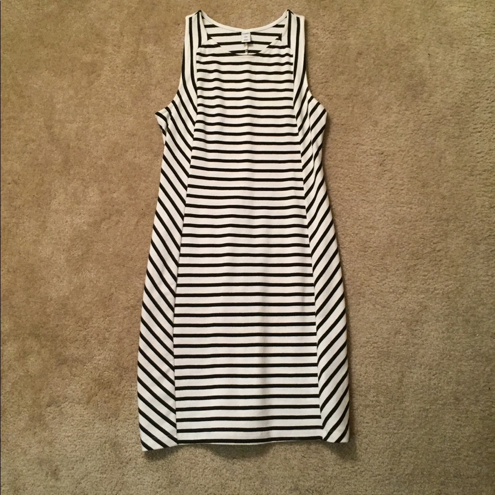 Old Navy Black and White Striped Mini Dress